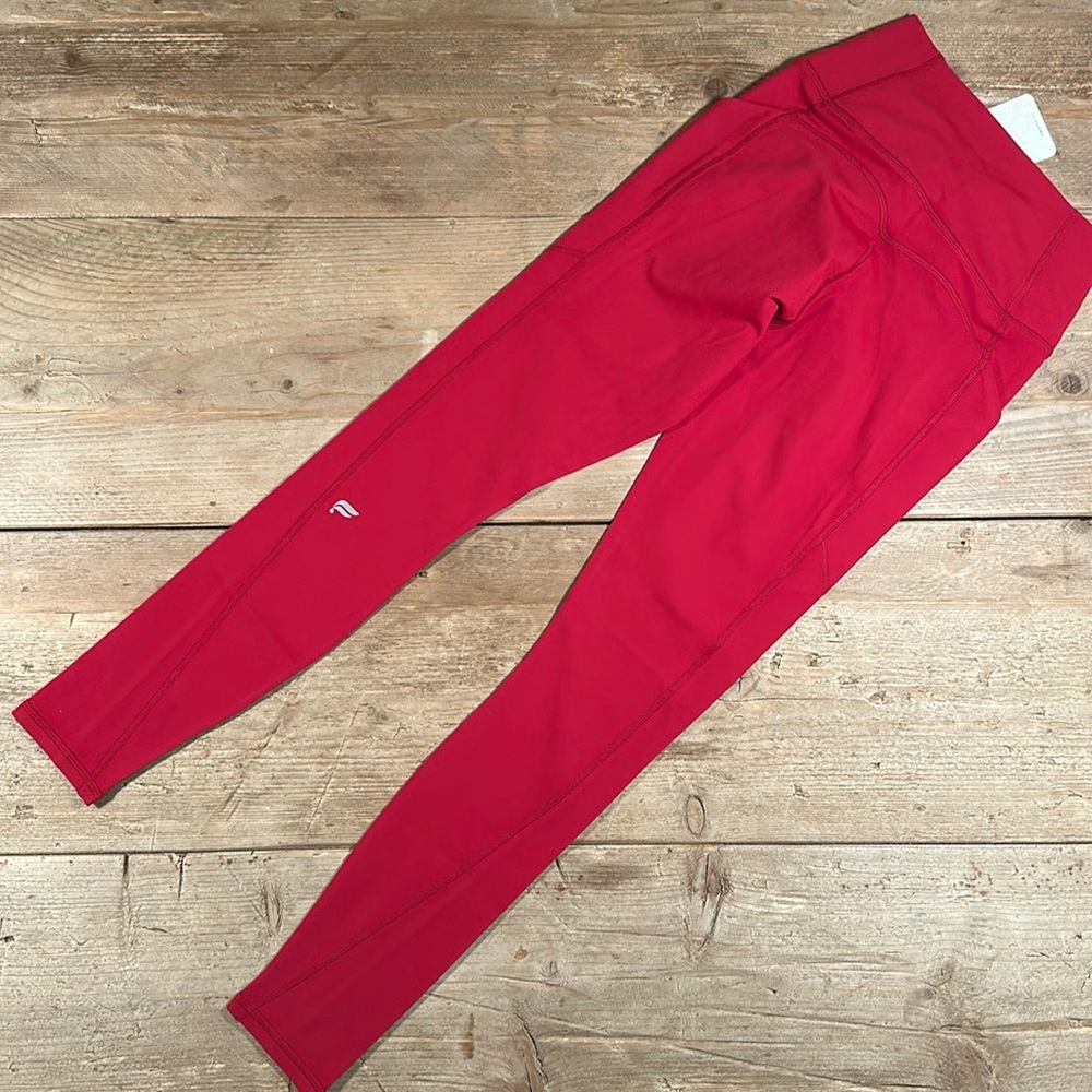 NWT- Fabletics PureLuxe HW Pocket Full length Leggings -HOLLY BERRY (27”) New !! - Picture 5 of 11